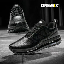 Load image into Gallery viewer, ONEMIX Men Air Cushioning Running shoes leather upper Runner Athletic Sneakers Outdoor Jogging Gym Fitness Running Shoes Max