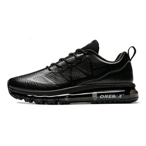 ONEMIX Men Air Cushioning Running shoes leather upper Runner Athletic Sneakers Outdoor Jogging Gym Fitness Running Shoes Max